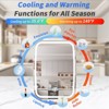 YASHE 4L Mini Skincare Fridge with LED Mirror, Cooler & Warmer, Portable, for Makeup, Cosmetics, Food, Bedroom, Vanity, Office, Car — White - 3 of 4