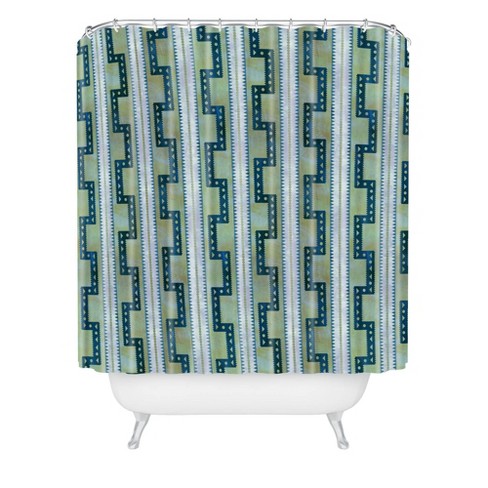 Szi Brown Crowley Striped Shower, Green And Brown Striped Shower Curtain