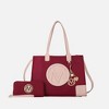 MKF Collection Louise Women’s Tote Bag and Wallet Set by Mia K- Wine Blush - 2 of 4