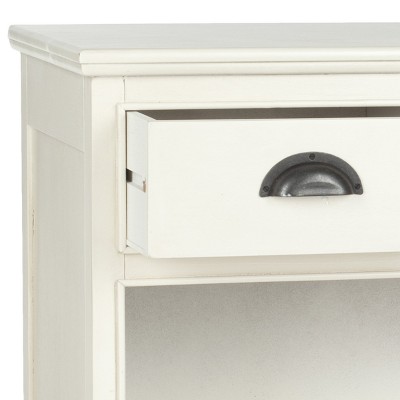 Transitional Prudence 39" White Bookshelf Console with 3 Drawers