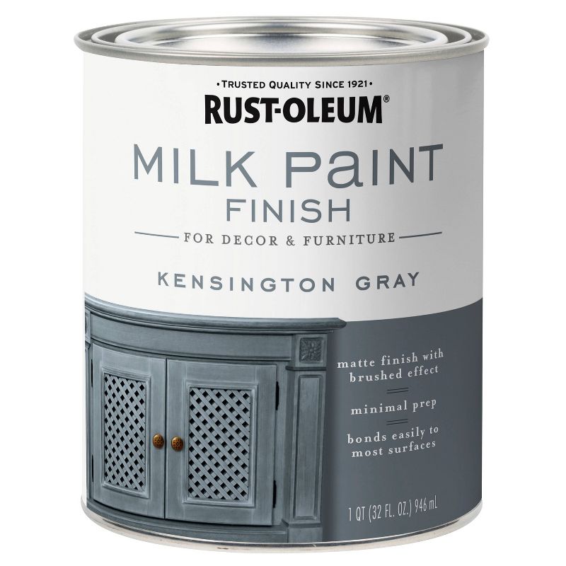 Rust-Oleum 2pk Milk Paint Kensington Gray, 6 of 7