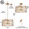 LNC Unique 4-Light 15.5" Modern Drum Small Chandelier,Antique Brass - 3 of 4