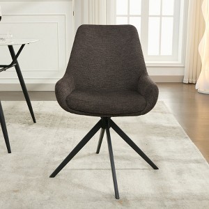 DYHOME 360 Swivel Office Chair, Modern Linen Upholstered Task Chair - 1 of 4