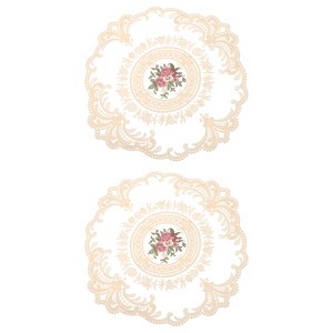 Unique Bargains Retro Lace Crochet Embroidered Placemats - 1 of 4