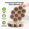 Silicone Food Freezer Trays with Lid, 2oz x 10 Pods Baby Food Storage Containers, Easy Puree Meal Prep, - 3 of 4