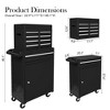 5 Drawer Rolling Tool Chest, 2-in-1 Steel Tool Storage Chest with Locking Wheels, Drawers, Hooks, Tray Dividers, for Garage, Workshop, Warehouse - 2 of 4