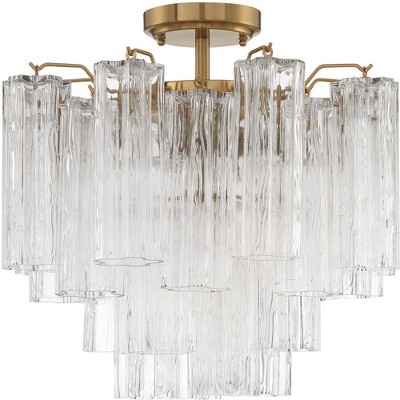 Crystorama Lighting Addis 4 - Light Flush Mount in  Aged Brass