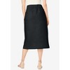 Jessica London Women's Plus Size Comfort Waist Stretch Denim Midi Skirt - 3 of 4