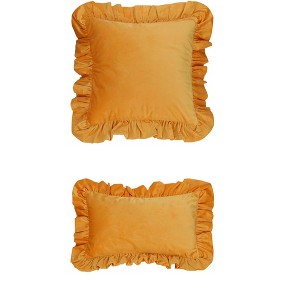 REGALWOVEN 2 Pcs Scalloped Trim Outdoor Throw Pillow Covers for Sofa Living Room Home Decor - 1 of 4