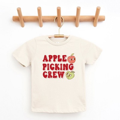 The Juniper Shop Cartoon Apple Picking Crew Toddler Short Sleeve Tee
