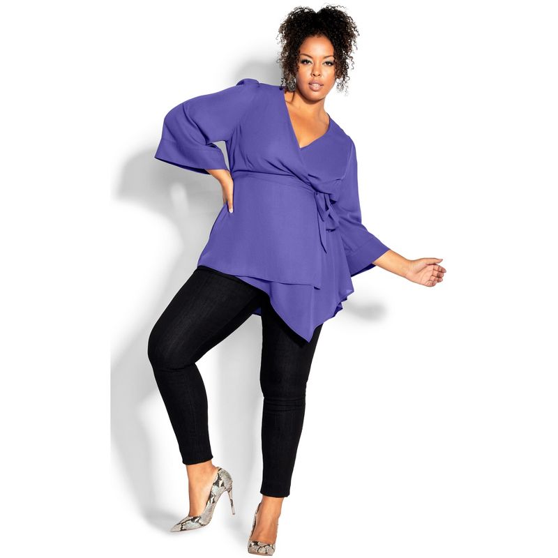 Women's Plus Size Shibara Vibes Top -  royal blue | CITY CHIC, 2 of 7