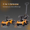 VYNXARIA 2-in-1 Ride-On Push Car for toddlers 1-3, licensed Lamborghini, push-along with storage, horn, engine sound, and steering wheel, orange - 3 of 4