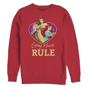 Men's Disney Princess Valentine Strong Hearts Sweatshirt - 1 of 4