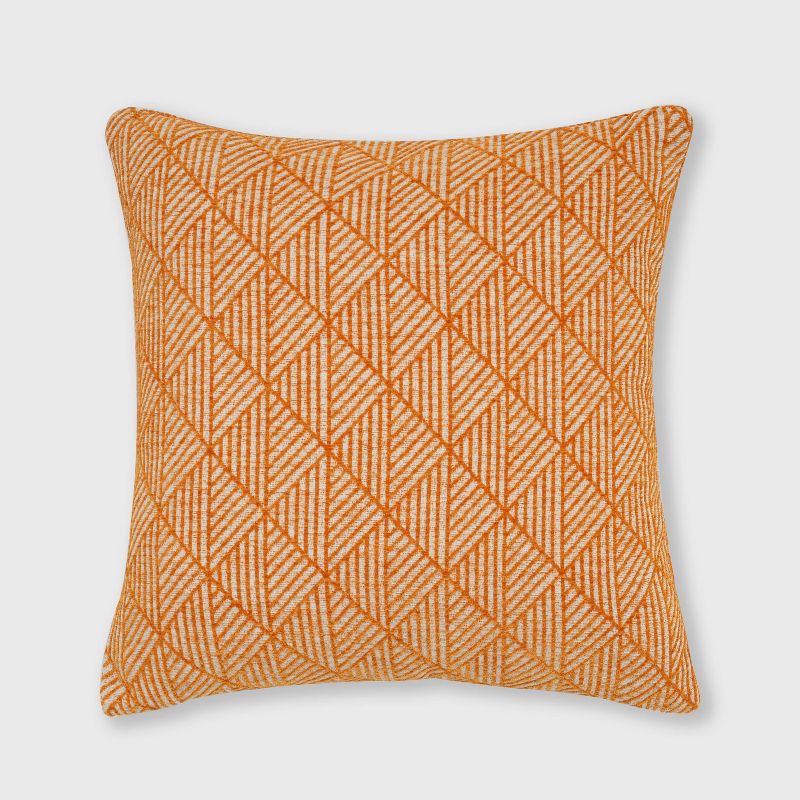 Geometric Chenille Woven Jacquard Reversible Throw Pillow - freshmint, 3 of 12