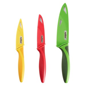 Zyliss 3pc Stainless Steel Knife Set Yellow/Red/Green - 1 of 3