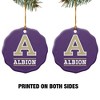 Albion College Primary Logo Porcelain Scalloped Holiday Christmas Tree Ornament - 2 of 4