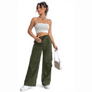 Clearlove Women Long Skirt Drawstring Fall Casual Skirts Side Slits Lounge with Pockets - 1 of 4