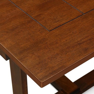 Wesley Dark Brown Extendable Wood Dining Table