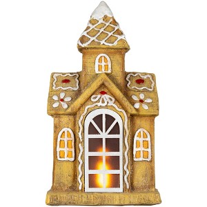 Northlight LED Lighted Gingerbread House with Icing Accents Christmas Decoration - 16" - 1 of 4
