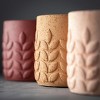 5"H Sullivans Modern Leaf Desert Toned Pots Set of 3, Multicolored - 2 of 3
