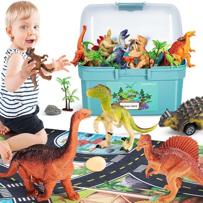 Swtroom Dinosaur Toys with Activity Play Mat Educational Toys & Gifts for  Ages 2-7, Boys & Girls - for Christmas & Birthday
