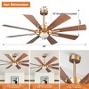 Parrot Uncle 60" Modern Windmill Ceiling Fans with Light and Remote Control Color Changing Integrated LED Ceiling Fan - 3 of 4