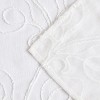 Dainty Home Stella 3D Floral Chenille Embroidered Linen Textured Shower Curtain - 2 of 4