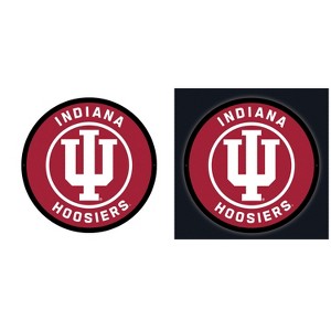 Evergreen Ultra-Thin Edgelight LED Wall Decor, Round, University of Indiana- 23 x 23 Inches Made In USA - 1 of 4