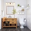 Bathroom Shelves Over Toilet - Wall Mounted Floating Shelves 16 inch Set of 3 - 2 of 4
