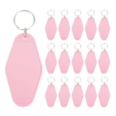 Unique Bargains Blank Vintage Motel Keychain for DIY Ornament Backpack Label 16 Pcs