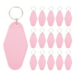 Unique Bargains Blank Vintage Motel Keychain for DIY Ornament Backpack Label 16 Pcs - 1 of 4
