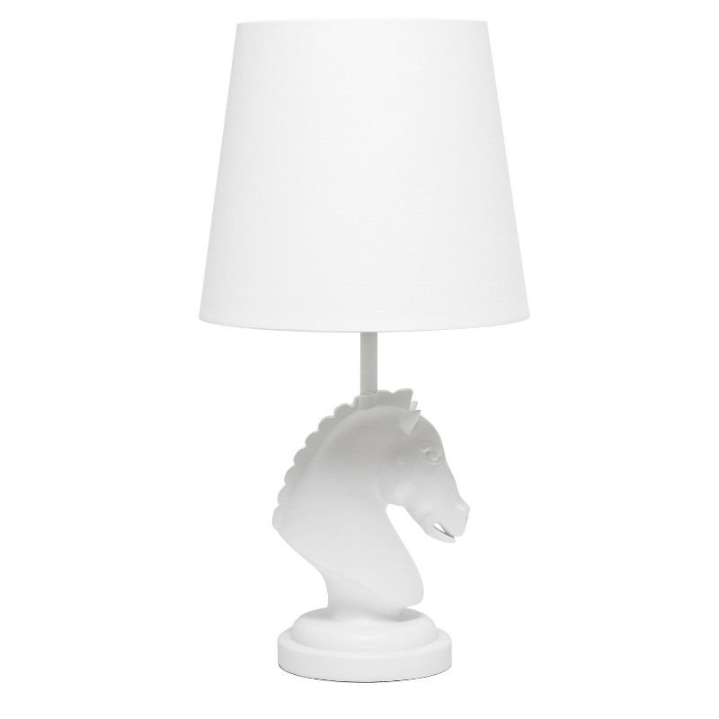 17.25" Tall Decorative Chess Horse Shaped Bedside Table Desk Lamp - Simple Designs, 1 of 10