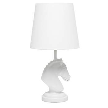 17.25" Tall Decorative Chess Horse Shaped Bedside Table Desk Lamp - Simple Designs