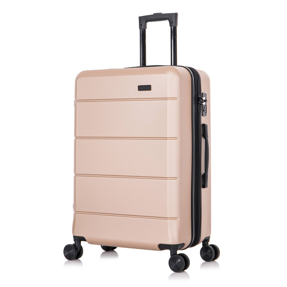 Photos - Travel Accessory InUSA Elysian Lightweight Hardside Medium Checked Spinner Suitcase - Champ 