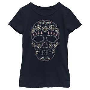 Girl's Lost Gods Halloween Sugar Skull T-Shirt - 1 of 4