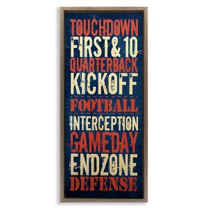 Stupell Industries Rustic Football Phrases, 15" x 31" - 1 of 4