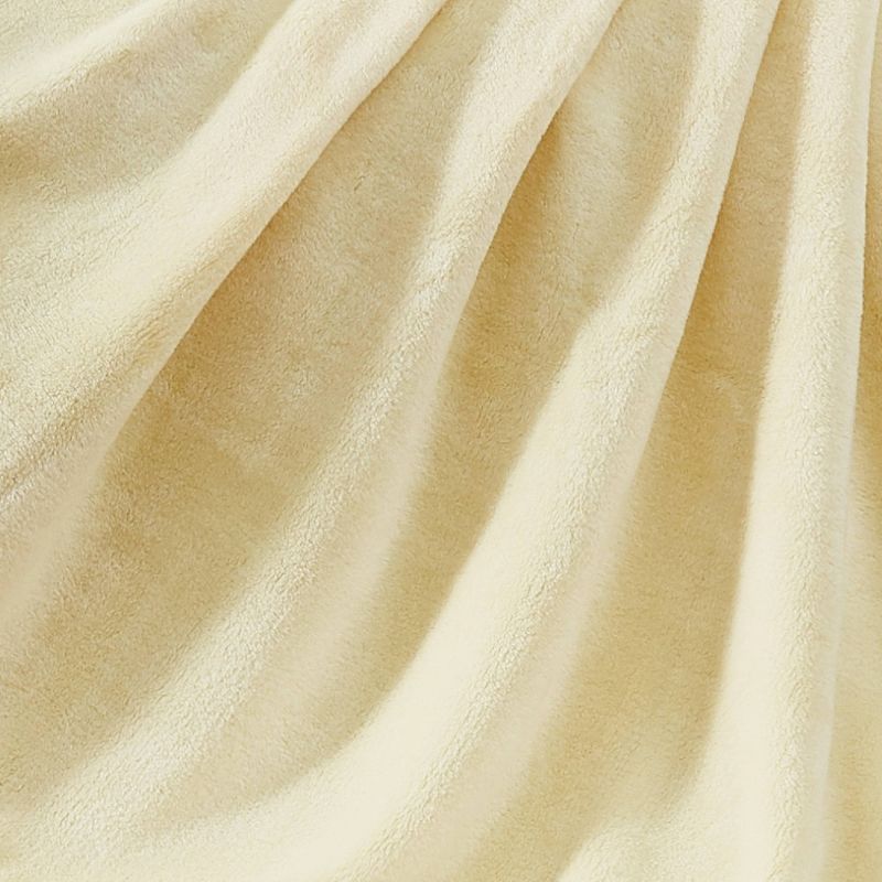 50&#34;x60&#34; Solid Plush Throw Blanket Yellow - Cannon, 3 of 8