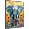 Amanti Art Elephant in Flowers by Justyna Jaszke Framed Canvas Wall Art - 2 of 4