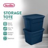 Sterilite 18 Gallon Plastic Stackable Storage Tote Container Bin, Red - image 3 of 4