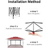 Canopy Tent Pop Up Gazebo Tent Setupwith 4 Sand Bags for Backyard Garden Patio,Mosquito Netting & Height Adjustable - 2 of 4