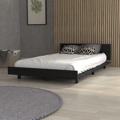 PAGED Modern Bed Frame Twin Size Bed Base with Headboard, Easy Assembly
