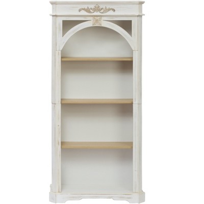 VYNXARIA 65-Inch Antique White Storage Cabinets with 4 Tiers for Home Office and Living Room