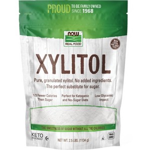 NOW Foods Xylitol - Natural Sweetner, Low Glycemic Sugar Substitute, 2.5 lbs package - 1 of 2