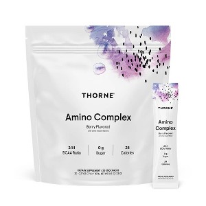 THORNE Amino Complex-EAA & BCAA powder for pre/post-workout, boosts lean muscle & energy, NSF Certified for Sport, berry flavor, 30 servings(8.15 oz). - 1 of 4
