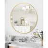 Round Mirror - Large Gold Wall Mirror with Metal Frame, Ideal Bathroom Mirror for Entryway, Living Room & Dining Room Decor - 2 of 4