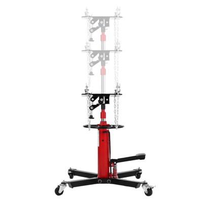 Transmission Jack with Foot Pedal, 1100LBS Hydraulic Telescopic Transmission Jack with Swivel Wheels, Lifting Range 34"-68", Ideal for Garage