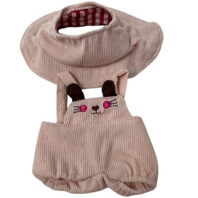 Doll Clothes Superstore Purr-fectly Cute Kitten Overalls with Hat for 17.5 cm Labubu Dolls