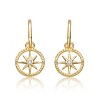 Guili Radiant 14k Gold Plated Cubic Zirconia Guiding Star Compass Drop Earrings Ð Sparkling, Symbolic Jewelry with a Chic and Adventurous Design - 2 of 2