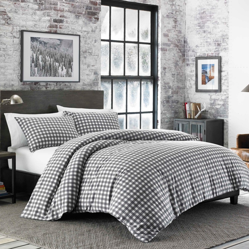 Photos - Bed Linen Eddie Bauer King Preston Reversible Comforter Set Gray  