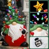 13" Pre-lit Ceramic Santa Figurine with 36 Multicolored Lights + Star Toppers, Christmas Table Decor - 4 of 4